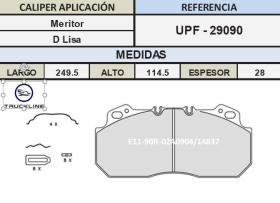 TRUCKLINE UPF29090 - Juego de Pastillas Freno  RVI/VOLVO