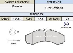 TRUCKLINE UPF29160 - Juego de Pastillas Freno DAILY II- NISSAN ATLEON - RVI