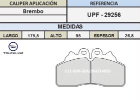 TRUCKLINE UPF29256 - Juego de Pastillas Freno  IVECO EUROCARGO TECTOR