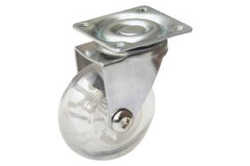 Cofan 09403701 - RUEDA TRANSP/CROMADO PLACA PU Ø35MM