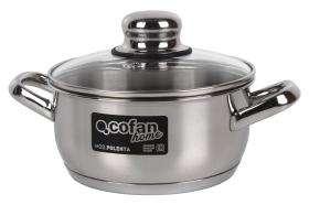 Cofan 41001502 - CACEROLA INOX INDUC. 1.3L "MODELO POLENTA" T/ VIDRIO Ø160 MM