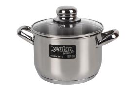 Cofan 41001512 - CACEROLA  INOX INDUC.2.L "MOD POLENTA" T/VIDRIO Ø160 MM