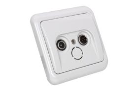 Cofan 51001207 - TOMA TV/RADIO EMPOTRAR BLANCO MODELO PACIFIC