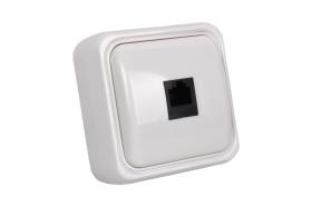 Cofan 51001218 - BASE TELEFONO RJ11 SUPERFICIE BLANCO MODELO ATLANTIS