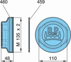 BPW 0521225980 - TAPACUBOS M135 X 2 / H 48 / SW 110 ECOPLUS-3