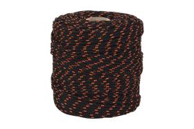 Cofan 08101150A - CORDÓN TRENZADO HIPPIE NEGRO/NARANJA 3 MM X 25 M