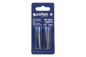 Cofan 09594009 - SET 2 PUNTAS 1/4" C/MAGNETISMO PH-2