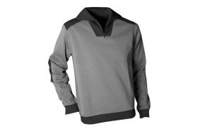 Cofan 11002051L - SUDADERA CUELLO CREMALL. "VOLTA" 280GMS/M GRIS-NEGRO T-L