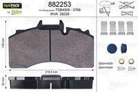 VALEO 882253 - J.PASTILLA DE FRENO  OPTIPACK TRASERO