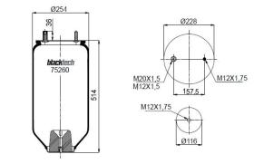 Black Tech RML752605 - FUELLE DE SUSPENSION AIRE