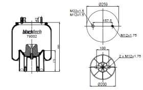 Black Tech RML79002A3CP1 - FUELLE SUSPENSION ROR 21222442