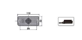 ATRESSA ILUMINACION LL010650 - LUZ POSICION LATERAL LED 24V 4 LEDS CONEX. RAPIDA 1.500 MM