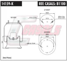 CASALS B1100 - SUS.NEUMATICA MONTENEGRO PIST.ACERO