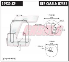 CASALS B2582 - SUSP. NEUMÁTICA PISTÓN PLÁSTICO