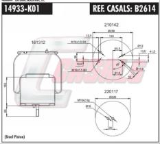 CASALS B2614 - SUSP. NEUMÁTICA PISTÓN METÁLICO