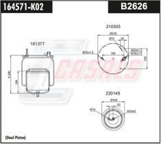 CASALS B2626 - BOTELLA SUS.NEUMATICA-VOLVO 22056630