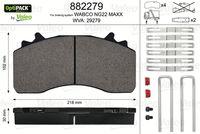 VALEO 882279 - J.PASTILLA DE FRENO  OPTIPACK  DEL+TRAS