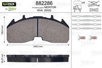 Valeo 882286 - J.PASTILLA DE FRENO  OPTIPACK  DEL+TRAS