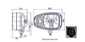 ATRESSA ILUMINACION FA000300 - FARO H4 IZQUIERDO 12V LUZ RUTA/CRUCE/POSICION/INTERMITENTE T