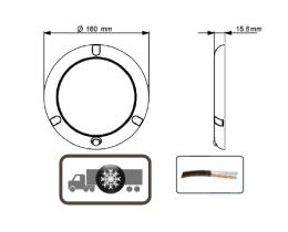 ATRESSA ILUMINACION LI016050 - PLAFÓN LED 12V/24V 160 MM CON SENSOR MOVIMIENTO