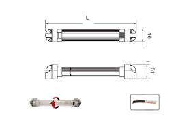 ATRESSA ILUMINACION LI017600 - LUZ INTERIOR LEDS 12/24V C/ ROTACIÓN C/ INTERRUPTOR  330 MM