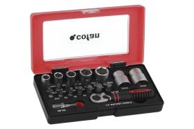 Cofan 14009020 - SET MINI CARRACA, VASOS Y PUNTAS 1/4" 23 PCS.