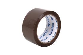 Cofan 10390039 - PRECINTO ACRILICO MARRON 45 MICRAS 48 MM X 132 METROS