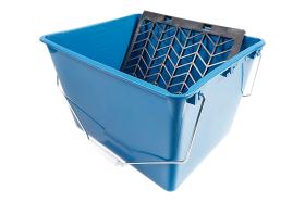 Cofan 15005596 - CUBETA 16 L. AZUL CON REJILLA 2 ASAS