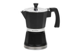 Cofan 41010012 - CAFETERA BAVIERA  NEGRA  6 TAZAS ALUMINIO INDUC