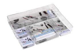 Cofan 41003264 - SET ORGANIZADOR COSMETIC 30X23X8CM TRANSPARENTE