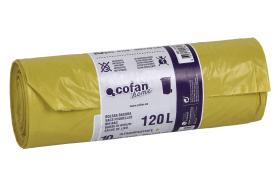 Cofan 41003303 - BOLSAS DE PLÁSTICO 90X110 GALGA 150 COLOR AMARILLO 10 UDS.