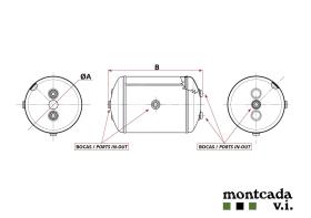 Montcada TA20602307944 - CALDERIN ALUMINIO 23 LT. D. 206X794