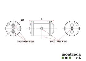 Montcada TA27602505044 - CALDERIN ALUMINIO 25 LT. D. 276X504